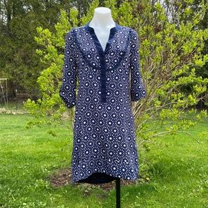 Blue & White Floral Dress/Tunic